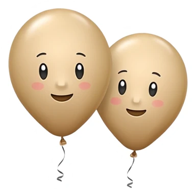 Two beige balloons sticker