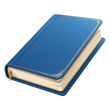 Opened blue book sticker