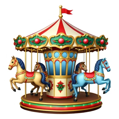 Christmas carousel sticker