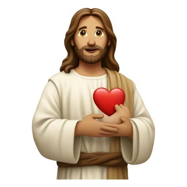 Jesus holding a heart  sticker