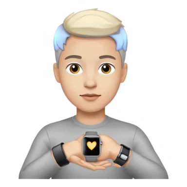 Young person wearing a smartwatch sticker