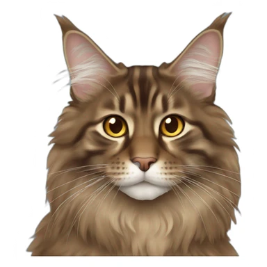 Brown Maine coon sticker