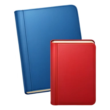 red and blue books sticker