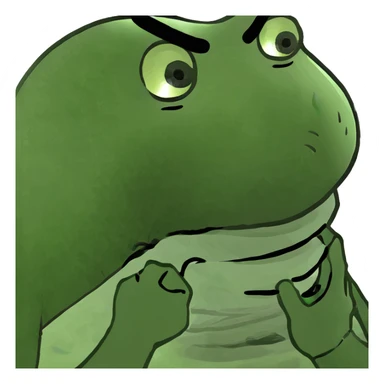 Man chocking himself sticker