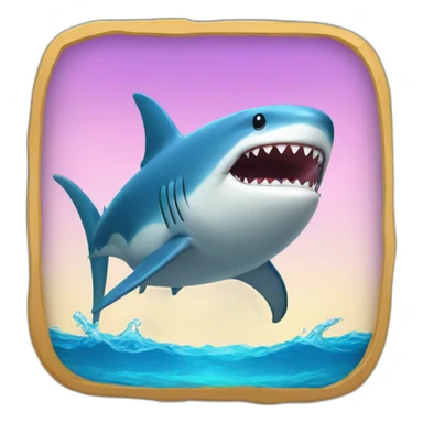 requin sur un daufin sticker