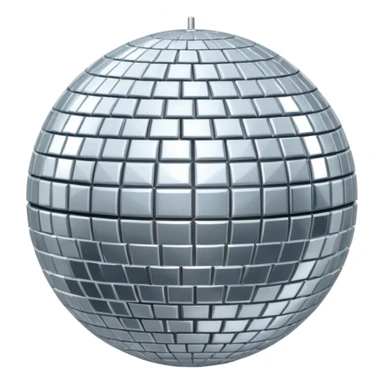 silver disco ball sticker