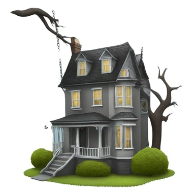 Addams House. Wednesday is on the swing  sticker