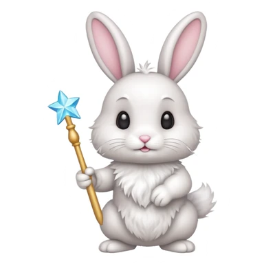 Bunny with magic wand sticker