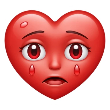 a heart eyes emoji crying sticker