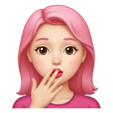 Blowing a kiss sticker