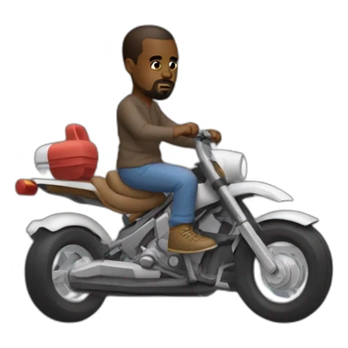 kanye west riding bobby car sticker
