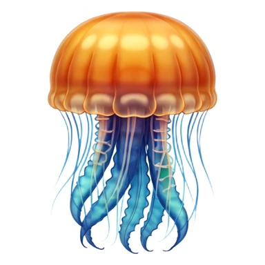 Realistic see through jellyfish sticker