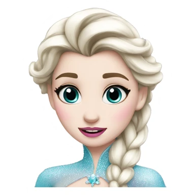 elsa frozen with pink lips sticker