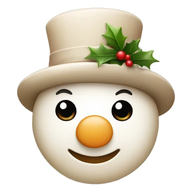 Cute beige snowman sticker