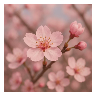 sakura cherry blossom flower sticker