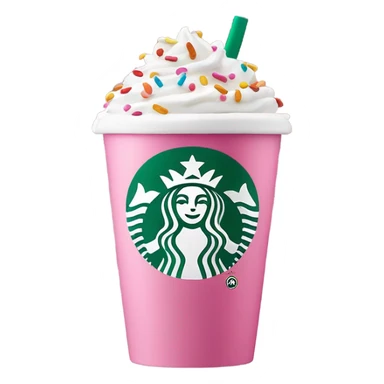 Pink starbuks sticker