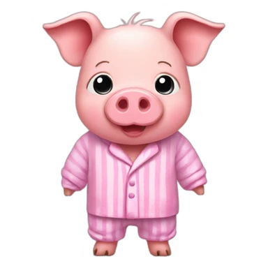 Pig in pijama sticker