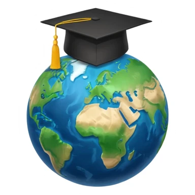 Earth with 🎓 sticker