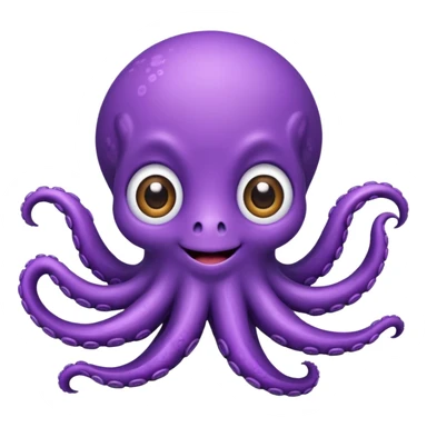 purple cute octopus sticker