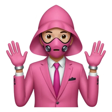 squid game pink suit triangle sticker