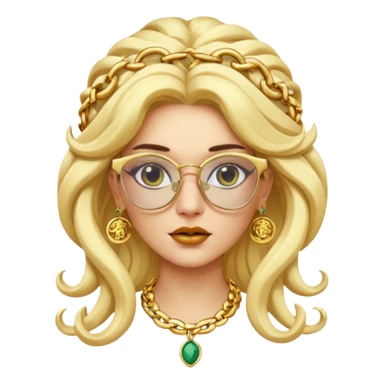 blondie Medusa Versace with glasses  sticker