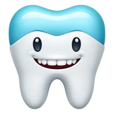 teeth app icon, modern dental application logo with teeth sticker