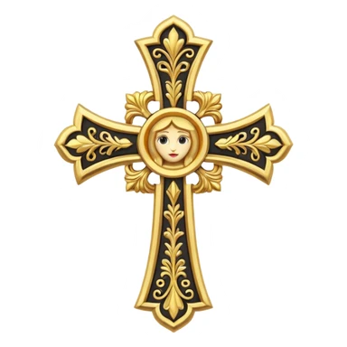 Orthodox cross. Transparent bakgrund. sticker