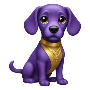 Dog that’s purple n gold sticker