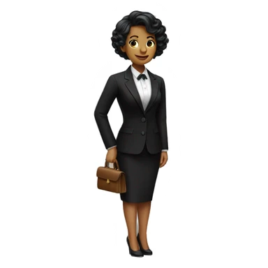 dapper women in black suit sticker