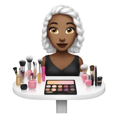 Cute makeup vanity sticker