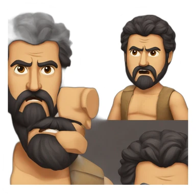 Nadamuri balakrishna angry with beard sticker