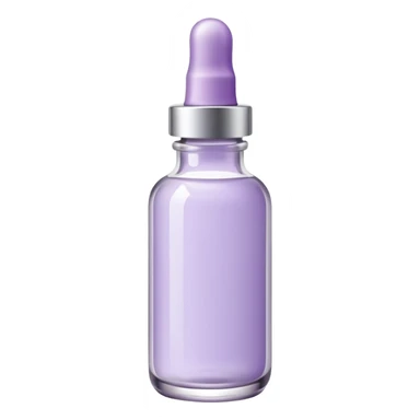 Pastel purple serum bottle with silver top sticker