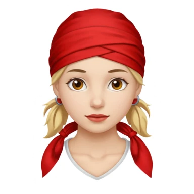 woman with wearing red bandana sticker