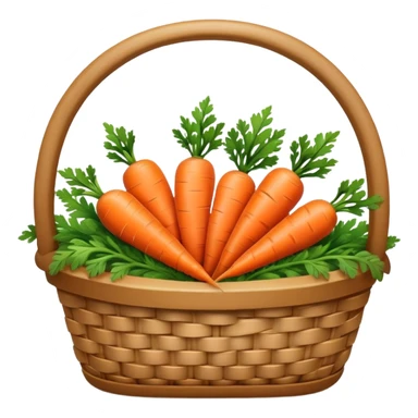 carrot in basket sticker