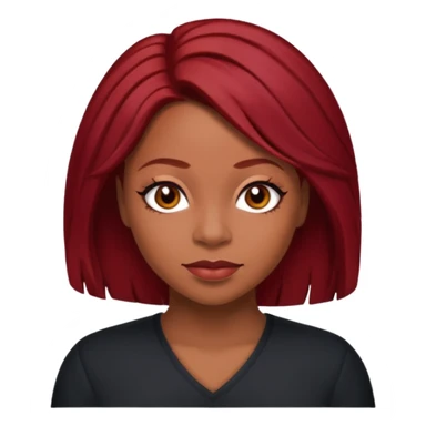 LaTavia Robeson with dark red hair sticker