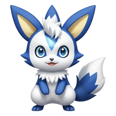 Victini-Pichu-Meowstic-Fakémon-hybrid-creature (full body)  sticker