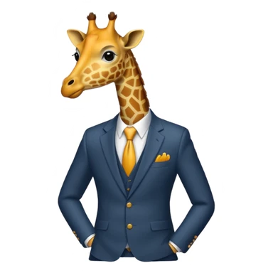  giraffe in suit  sticker