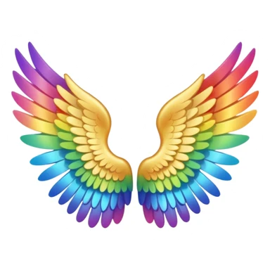  tiny rainbow angel wings. cute tiny left and right rainbow angel wings. Only wings. sticker