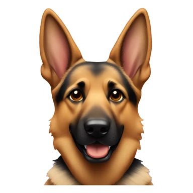 German shepherd with ears pinned back sticker