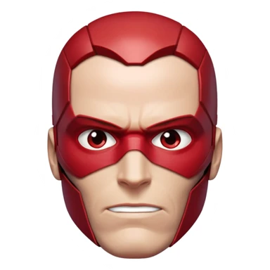 red face vision marvel half body from captain america: civil war sticker