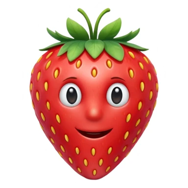 3d Full hd Pixar Style Strawberry sticker