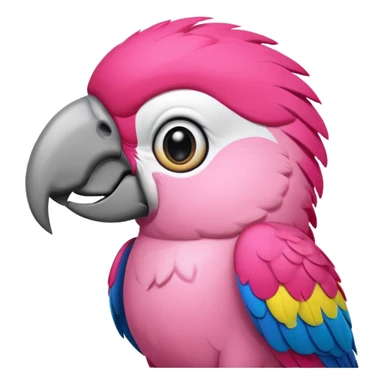 pink parrot  sticker