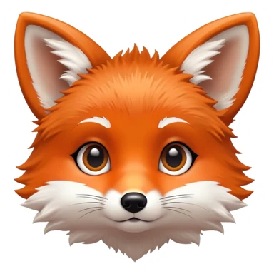 Cute baby fox head sticker