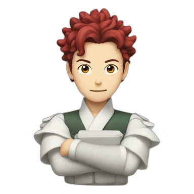 Tanjiro avec sa cicatrice sur le front sticker