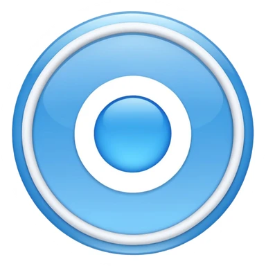 A sky-blue circle and a ☑️ sticker