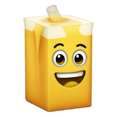A juice box sticker