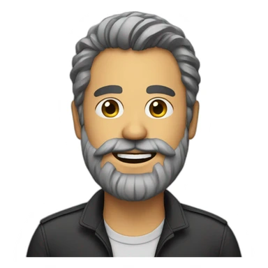 Film director with beard sticker