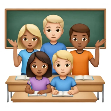 Okulda olan çocuklar sticker