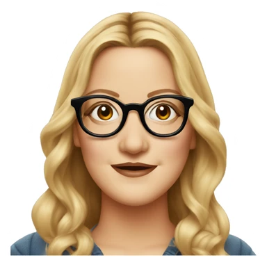 Drew barrymore with glasses  sticker