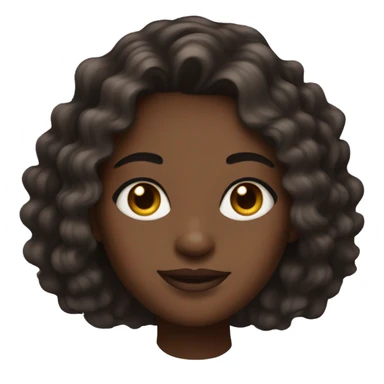 Dark skinned girl, wavy hair, hoop earrings  sticker